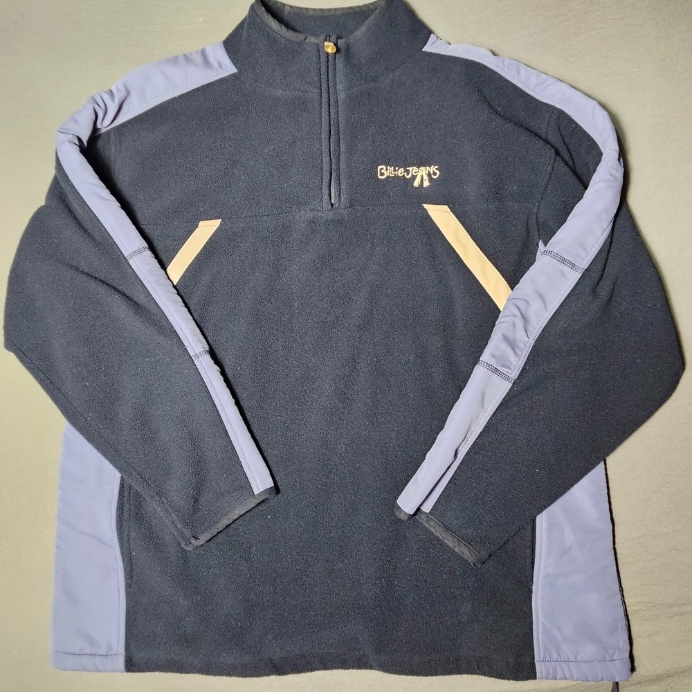 Billie Jeans Burnside Fleece Quarter Zip Pullover Mens XL Charcoal Sweatshirt